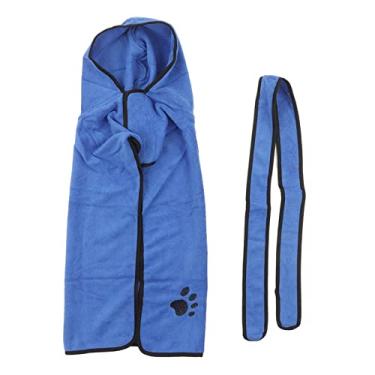 Imagem de Microfibra de Secagem de Cães Secagem Rápida Toalha Banho Vestível Animais Estimação Com Cintura para Cães Gatos L Secando Casaco Banheiro Robedog Banheira Banho para Tecidos (Xl)