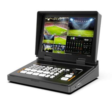 Imagem de AVMATRIX Comutador De Vídeo H4 Plus Com Tela Fhd 10,1", Entrada 4Xhdmi, Cartão Sd, Gravador Usb, Controle Lan Para Transmissão Ao Vivo