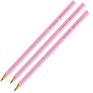 Imagem de Lápis Preto Triangular Ecolapis Grip 2001 Rosa - Planeta Brinquedos