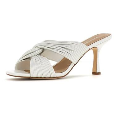 Imagem de Michael Kors Sandália feminina Alessia Mule com salto, Branco óptico, 36