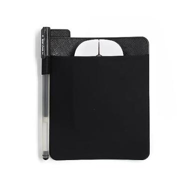 Imagem de AubRie Bolsa Universal Adesiva Para Mouse Aubrie, Sem Fio E Suporte Caneta, Adesivo Reutilizável, Resíduos De Cola, Compatível Com Bateria (Preta)