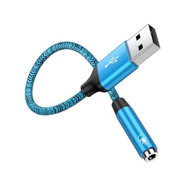 Imagem de Bordsek Adaptador Usb Para Áudio, Conector Auxiliar De 3,5 Mm, Conversor Placa Som Externa Fone Ouvido, Macho E Fêmea Ouvido Ps4/Ps5/Fone Ouvido/Mac/Linux/Laptop/Desktops/Docking Station