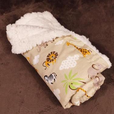 Imagem de Mantinha Bebê com Sherpa Antialérgico Cobertor Soft Frio Inverno  - Mã