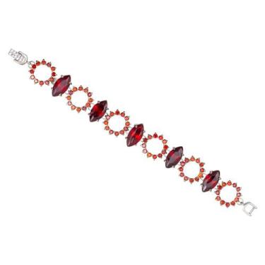 Imagem de Bracelete Zircônia BL0267 - Akasaki, Vermelho, Prateado