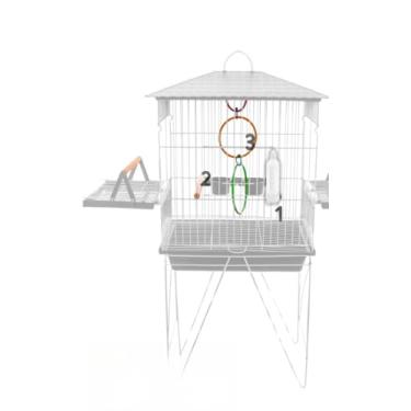 Imagem de Gaiola Viveiro Para Calopsita com Bandejas Laterais(BRANCA - VIVEIRO)