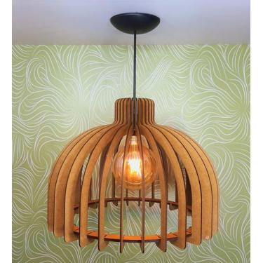 Imagem de Lustre Grande Sala De Estar Pendente Rústico Decorativo 40cm - Fábrica