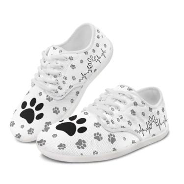 Imagem de Luzeephang Tênis feminino casual Zero Drop respirável moda descalço caminhada calçado cadarço zero drop, Dog Paw Ecg, 8 Wide