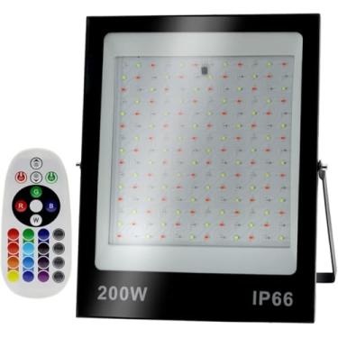 Imagem de Holofote Led Rgb Ac220v 30w 50w 100w 200w Holofote Mudança De Cor Ip66 Iluminação Externa à Prova D'Água Refletor De Parede Refletor Luz Ambiente