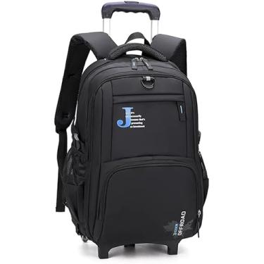 Imagem de Mochila De Viagem Com Rodas Tee Rollig School Bag Para Meninos Trolley Bagagem, Blue, 6-wheel