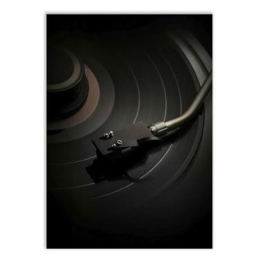 Imagem de Placa Decorativa Toca Disco Preto Musica Dj Mesa