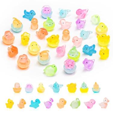 Imagem de HOMICO 30 Peças De Mini Dinossauros Luminosos Para Casa Bonecas, Pequenos Resina, Animais, Jardim Fadas, Micropaisagem, Aquário, Decoração, Lembrancinhas Festa