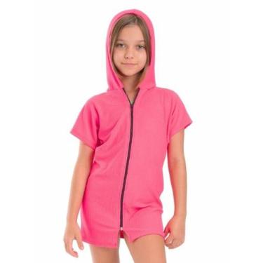 Imagem de Roupão de Ziper Rosa infantil Solenza Moda Praia, 14