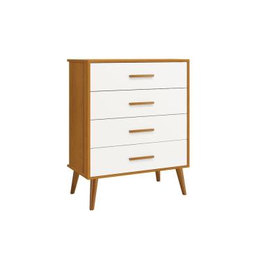 Imagem de Cômoda Gaveteira Infantil Isis Reller 4 Gavetas em MDF Retrô