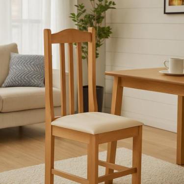 Imagem de Cadeira para Cozinha em Madeira Maciça Nápole Carvalho - Fassina Decor