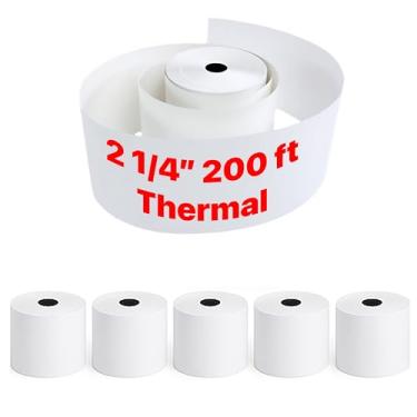 Imagem de Pokanic Rolos térmicos de papel de recibo [5,8 cm x 500 cm] x [5 rolos] Compatível com Clover Mini Mobile Square POS System Calculadoras de máquina de cartão de crédito, impressoras Star (5,7 cm x 200