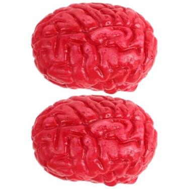 Imagem de ibasenice Bloody Brain, 2Pcs Halloween Brain Props Fake Body Parts Halloween Horror Prop for Halloween Party Accessories Haunted House Decoration
