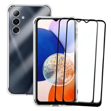 Imagem de Kit 2 Películas Para A14 + Capa Capinha Compatível Samsung Galaxy Vidro 3d Anti Impacto