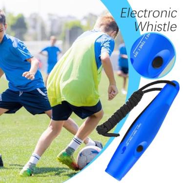 Imagem de Apito Eletrônico para Cães - 3 Tons 3 Volumes Ajustáveis | Apito de Árbitro Portátil de Mão com Cordão para Desportos Treino de Treinadores Treino de Cães Sobrevivência ao Ar Livre Caminhada e Campism