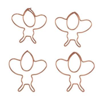 Imagem de Diydeg 80 unidades de clipes de papel, clipes de papel em formato de abelha, grampos de metal para anotações com caixa de armazenamento para decoração de álbuns de recortes (Rose Gold)