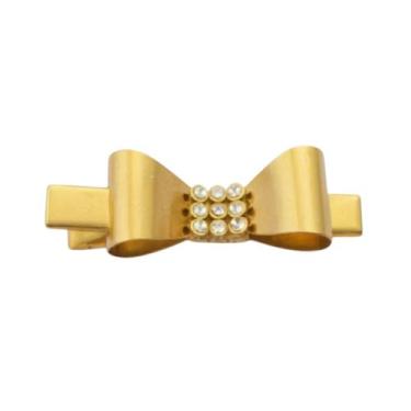 Imagem de 1 Presilha De Cabelo Prendedor Laço Strass Brilho bico pato - Genérica