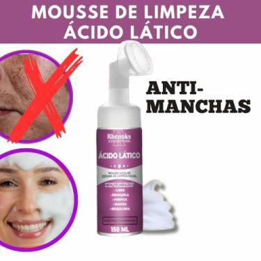 Imagem de Mousse Micelar Limpeza Facial Ácido lático ANTI MANCHAS Rhenuks 150ml