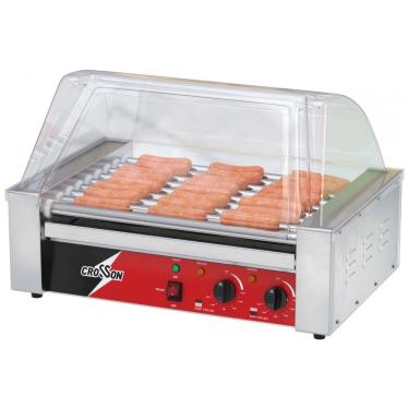 Imagem de Máquina de Cozinhar Salsichas CROSSON Hot Dog com 9 Rolos de Aço Inoxidável 304 Antiaderentes e Controle de Temperatura Duplo,