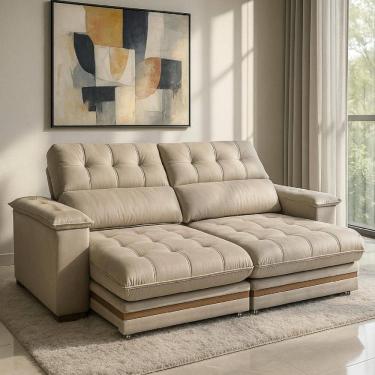 Imagem de Sofá 4 Lugares 2,50m Retrátil e Reclinável Turim Bom Pastor