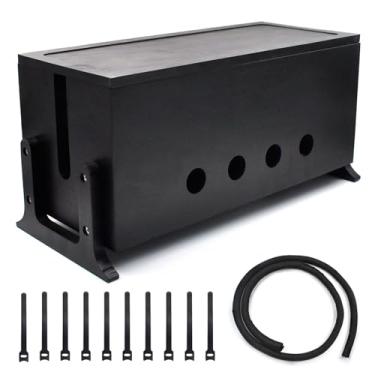 Imagem de Itvexeme Caixa Grande De Gerenciamento De Cabos De 14 Polegadas, Caixa De Madeira Para Esconder Cabos E Organizador Para Filtro De Linha, Caixa De Armazenamento De Cabos Para Escritório, Fios De Tv,