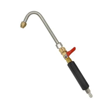 Imagem de Fenteer Acessório de extensão para lavadora de alta pressão, encaixe rápido de 1/4, bico de pulverização em leque de 25 graus, haste curva e eficiente, U Shape