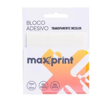 Imagem de Bloco Adesivo Max Clearnote Tr 76Mmx76Mm Max 1 Pc - Maxprint
