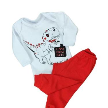 Imagem de Body Infantil Manga Longa e Calça Mijão 100% Suedine - Sassá Baby, Bod