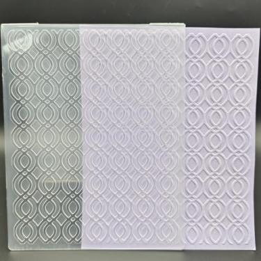 Imagem de Pasta de plástico em relevo, 12 x 15 cm, estampa de onda, papel cruzado, artesanato, impressões texturizadas de plástico para fazer cartões, scrapbooking