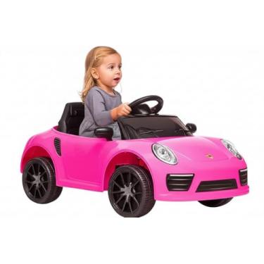Imagem de Carrinho Elétrico Infantil Esportivo Rosa, com Controle Remoto, Suporta até 30kg, para Crianças Maiores de 3 Anos
