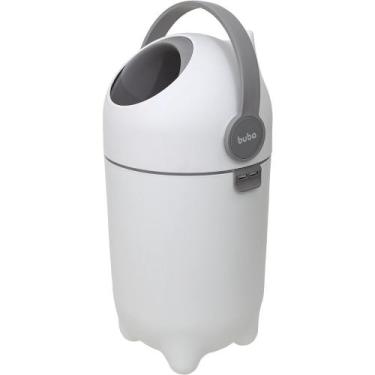 Imagem de Lixeira Mágica Antiodor Buba para Quarto  Para Fraldas, Branca, 10 Lit