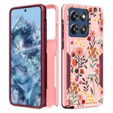 Imagem de Plakill Capa feminina para Moto G Stylus 5G 2025 - Capa de telefone feminina com design estético floral, resistente, proteção à prova de choque, grau militar, para Motorola Moto G Stylus 5G 2025