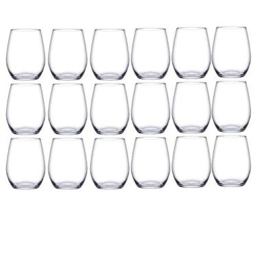 Imagem de Jogo de 18 Copo de Vidro Redondo p/ Drinks Bebidas Vinho Buffet - PASA