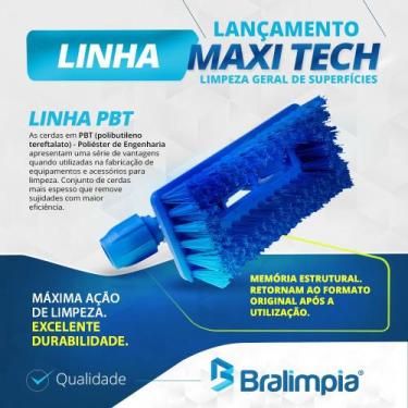 Imagem de SUPORTE LT ESCOVA MAXI TECH AZUL BRALIMPIA Limpa tudo, bralimpia