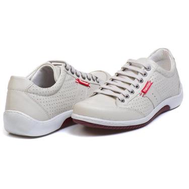 Imagem de Sapatênis Casual Conforto Couro Off White - RT3016NBKGEL-Masculino