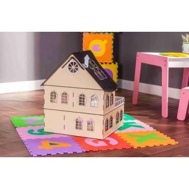 Imagem de Casinha de bonecas Cindy Crem - MDF 3mm - 42x42x52cm - Darama