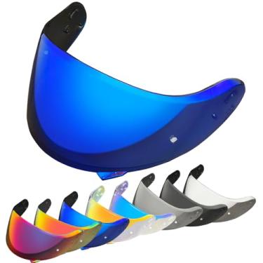 Imagem de YMTSGEQ Substituição de viseira de capacete Neotec 2. Proteção UV para capacete de motocicleta CNS-3 compatível com Neotec 2 (Revo Deep Blue)