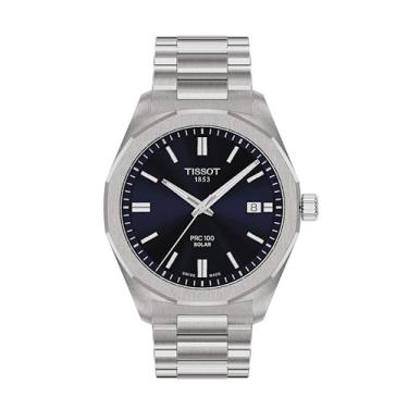 Imagem de Tissot Relógio masculino PRC 100 Solar, prata, 39 mm, Azul