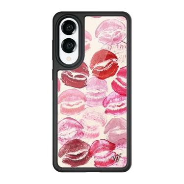 Imagem de Wildflower Capas - Compatível com Samsung Galaxy S25 Edge | Amortecedor preto protetor, certificado de teste de queda de 1,2 m, pequenas empresas de propriedade feminina | Kensington Collab - batom