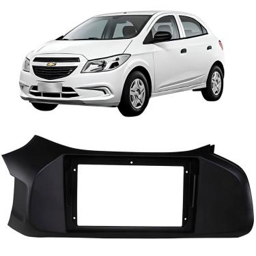 Imagem de Moldura 9 Polegadas Onix 2013 à 2018 Preta Painel Central Multimidia Som