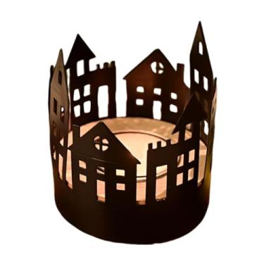 Imagem de Kuntesetty Suporte para velas Tealight, pequeno castiçal de mesa de ferro para casa, para prateleira, presente, festa, dia dos namorados, fazenda