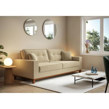 Imagem de Sofá Vitória 2,10m com 3 Lugares em Linho