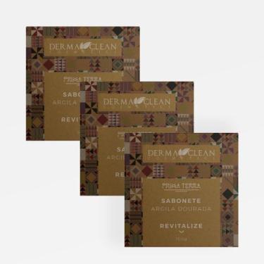Imagem de Kit 3 Sabonetes de Argila Dourada Revitalize 100g  Extrato Vegetal - D