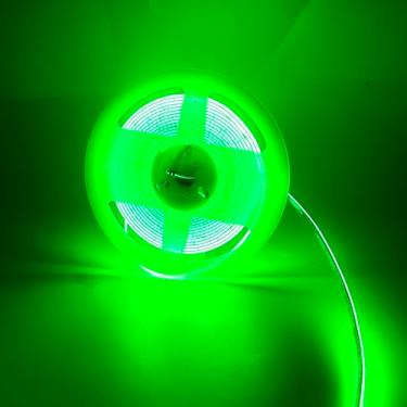 Imagem de Fita de LED COB verde de 3 mm, fita de LED 12V 400LEDs/m RA> 90 alto CRI, flexível cortável, 16,4 pés 2000LEDs IP30 COB luz LED para decoração de sala de cozinha interna (verde, 12 V-3 mm)
