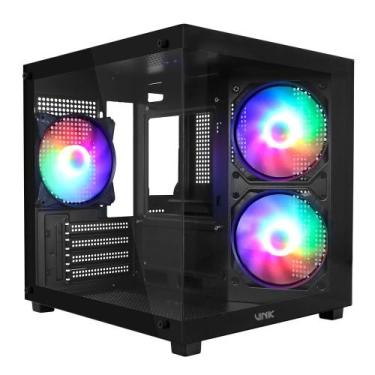 Imagem de Gabinete Gamer Vinik G-CUBE Preto Vidro Temperado C/ 3 FANS - GGGCVBK