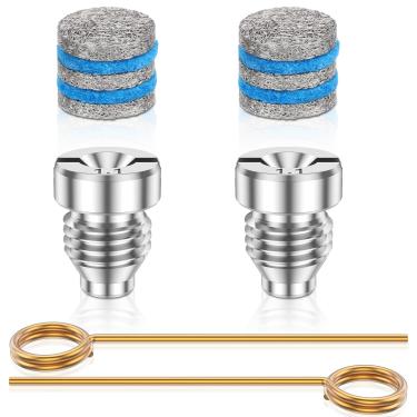 Imagem de LZVXTYM 2 peças de bocal de canhão de espuma de orifício de 1,1 mm e kit de malhas para fazer espuma, pontas de bocal de aço inoxidável universais 4000PSI e filtro de malha com ferramentas de limpeza