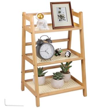 Imagem de Estação Matcha de bambu de 43 cm, prateleira de bancada de cozinha para acessórios organizadores de chá, café, bar, suporte de vaso de flores para casa, sala de estar, peitoril da janela, prateleira